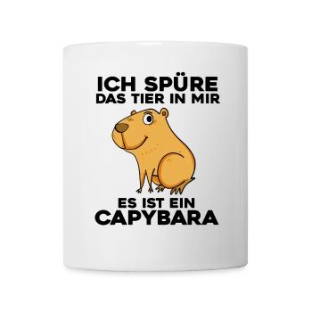 Capybara Wasserschwein Spruch Geschenk - Tasse - Weiß - Vorne