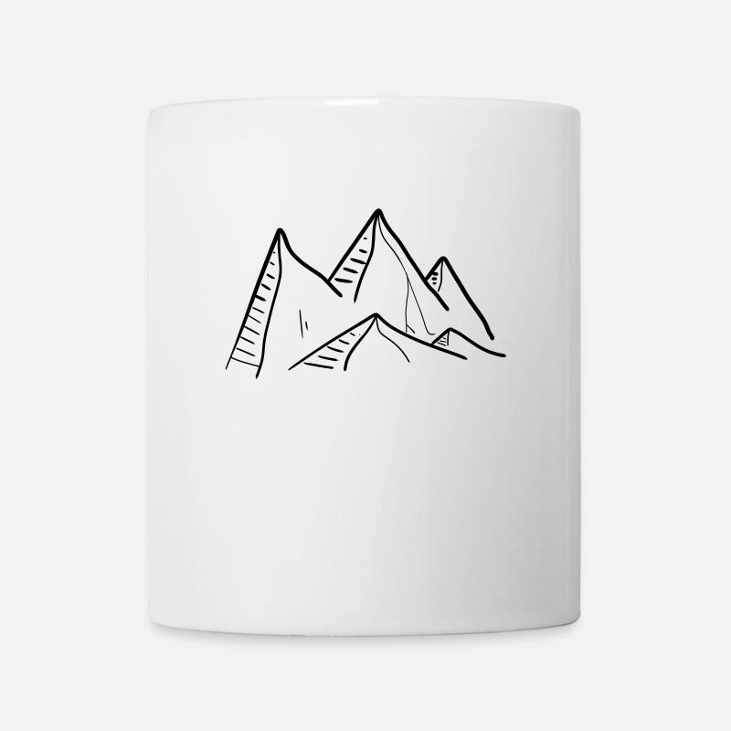 Berg Berge Berggipfel Gipfel - Tasse - Weiß