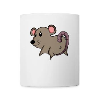 Maus von hinten - Maus Hintern - Maus Arsch - Tasse - Weiß - Vorne