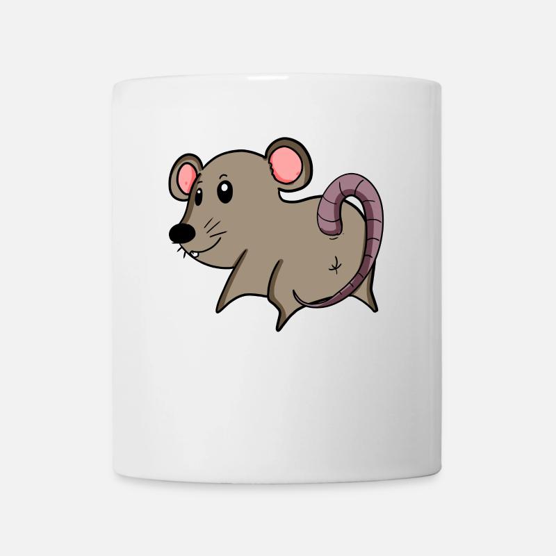 Maus von hinten - Maus Hintern - Maus Arsch - Tasse - Weiß