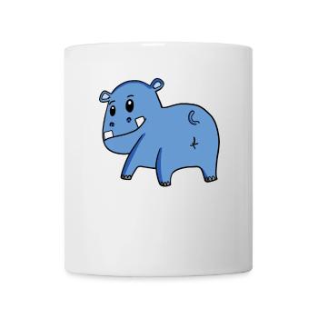 Nilpferd von hinten - Nilpferd Hintern - Nilpferd - Tasse - Weiß - Vorne