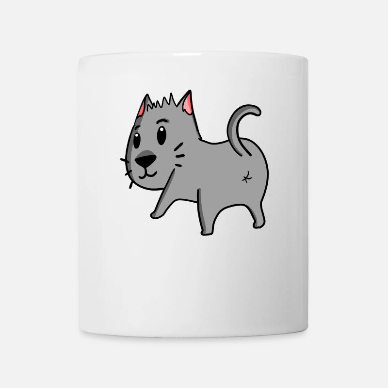 Katze von hinten - Katze Hintern - Katze Arsch - Tasse - Weiß