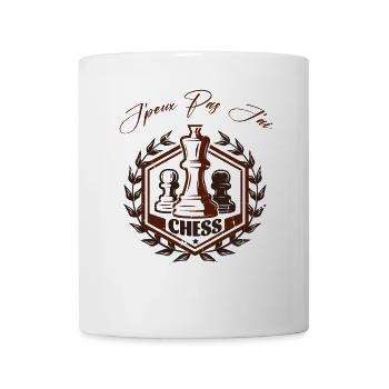 Chess Joueur D'Échecs - J'Peux Pas J'Ai Échecs - Mug blanc - blanc - Devant