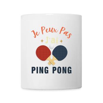 Je Peux Pas J'Ai Ping Pong Cadeau Tennis De Table - Mug blanc - blanc - Devant