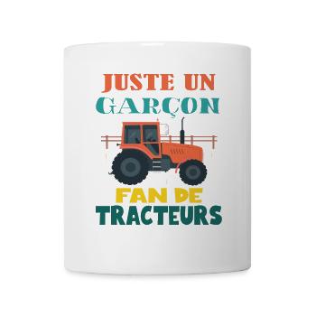 Juste Un Garçon Fan De Tracteurs -drole Conducteur - Mug blanc - blanc - Devant