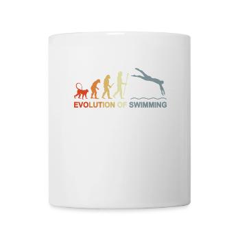Evolution des Schwimmens - Tasse - Weiß - Vorne