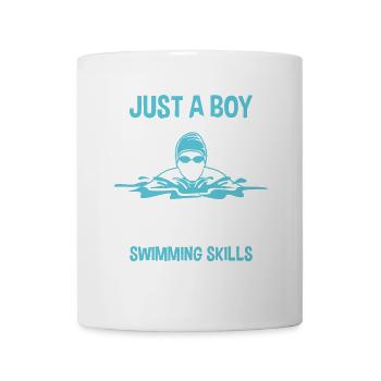Schwimmjunge - Tasse - Weiß - Vorne