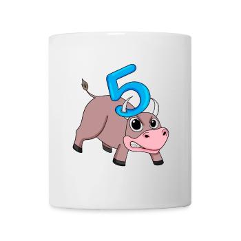 5 Years Old - 5th Birthday with Animal Motif - Mug - white - Front