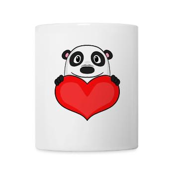 Panda avec cœur - Love Romantic - Mug blanc - blanc - Devant