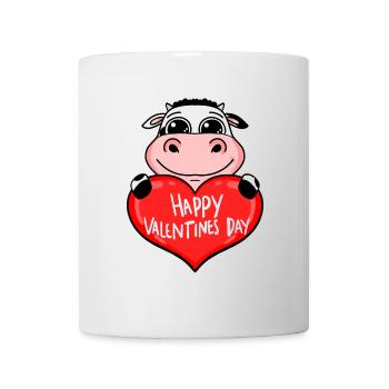 Valentinstag Herz Kuh - Tasse - Weiß - Vorne