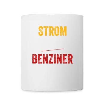 Strom sparen Verbrenner Benziner fahren Tuning Fun - Tasse - Weiß - Vorne