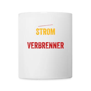 Strom sparen Verbrenner Benziner fahren Tuning Fun - Tasse - Weiß - Vorne