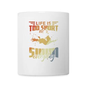Schwimmen Zitate - Tasse - Weiß - Vorne