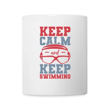 Lustiger Schwimmspruch - Tasse - Weiß - Vorne
