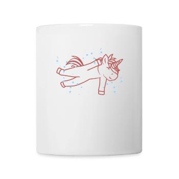 Schwimmendes Einhorn - Tasse - Weiß - Vorne