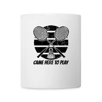 Badminton spielen - Tasse - Weiß - Vorne