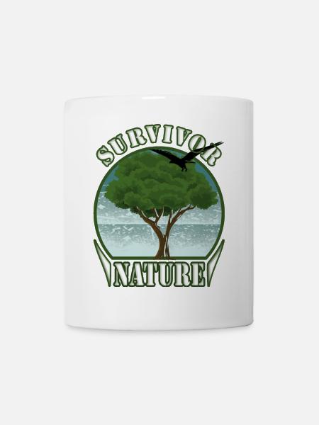 Überlebenskünstler Natur Baum Adler Umwelt - Tasse - Weiß