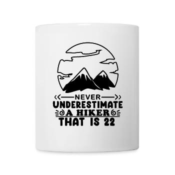 22e anniversaire randonneur 22 ans montagnes sommitales - Mug blanc - blanc - Devant