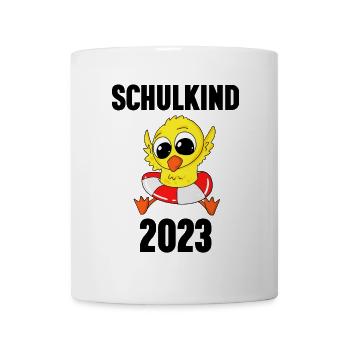 Schuldkind Einschulung Ente 2023 - Tasse - Weiß - Vorne