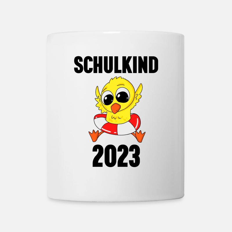 Schuldkind Einschulung Ente 2023 - Tasse - Weiß