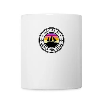 A day at sea heals your soul - Mug - white - Front