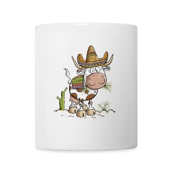 Mexico Kuh Cartoon - Tasse - Weiß - Vorne