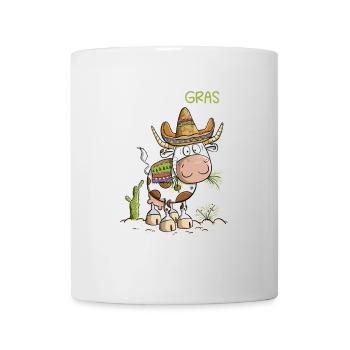 Mexique vache dessin animé merci jeu de mots - Mug blanc - blanc - Devant