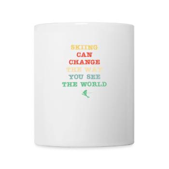 Skiing can change the way you see the world - Mug - white - Front