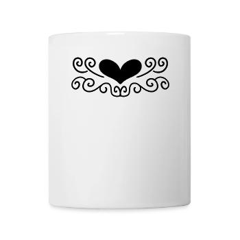 Heart motif - Mug - white - Front