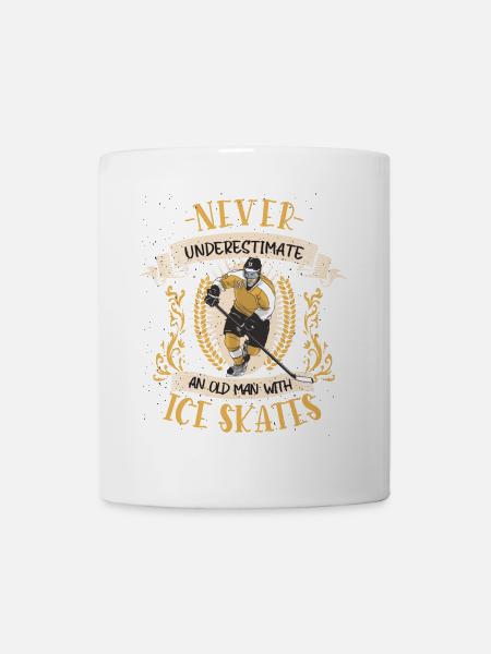 Eishockey Eishockeyspieler Schlittschuhe Geschenk - Tasse - Weiß