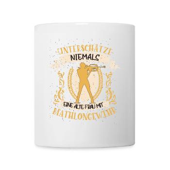 Biathlon Langlaufski Biathlet Wintersport Geschenk - Tasse - Weiß - Vorne