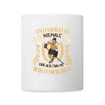 Eishockey Eishockeyspielerin Schlittschuhe - Tasse - Weiß - Vorne