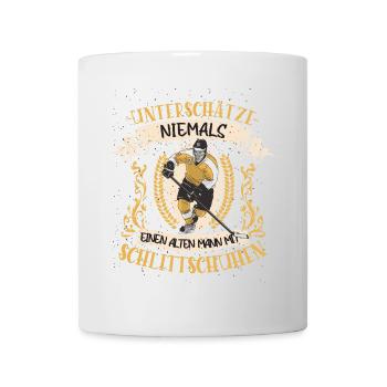 Eishockey Eishockeyspieler Schlittschuhe Geschenk - Tasse - Weiß - Vorne