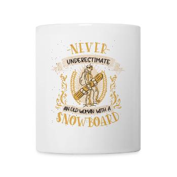 Snowboard Snowboarderin Wintersport Geschenk - Tasse - Weiß - Vorne