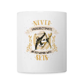 Skifahrer Ski fahren Wintersport Geschenk - Tasse - Weiß - Vorne