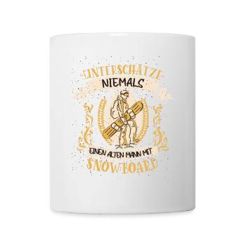 Snowboard Snowboarder Lustiger Spruch Geschenk - Tasse - Weiß - Vorne