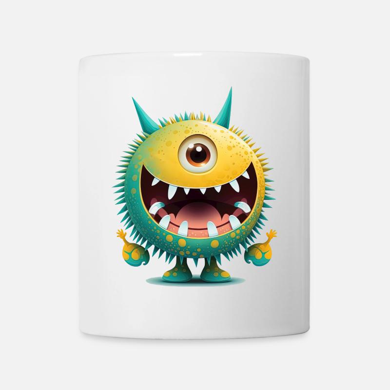 Un monstre heureux à câliner - Mug blanc - blanc