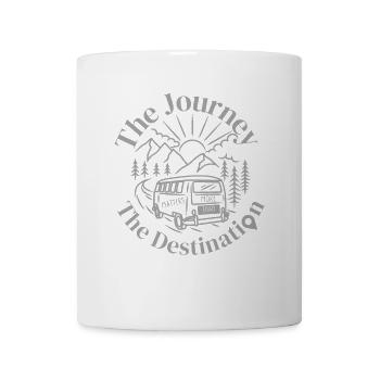 The Journey Matters More - Camping Travel Lover - Tasse - Weiß - Vorne