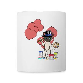 Kater Geburtstagsgrüße Geburtstagsgeschenk Liebe - Tasse - Weiß - Vorne
