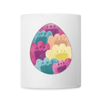 Colorful Easter egg with flower pattern - Mug - white - Front