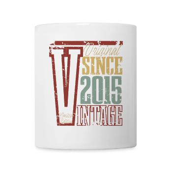 2015 Geburtstag Geburtsjahr Baujahr Vintage Retro - Tasse - Weiß - Vorne