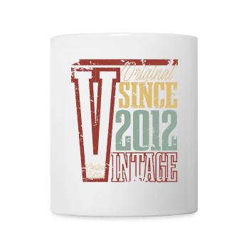2012 Anniversaire Année de naissance Année de construction Vintage Rétro - Mug blanc - blanc - Devant