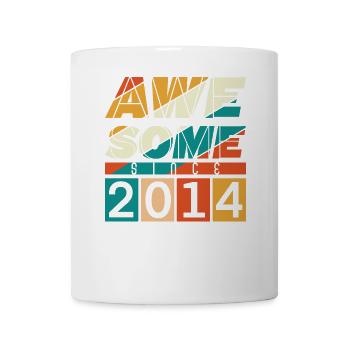 2014 Born Birthday Year of birth vintage - Mug - white - Front