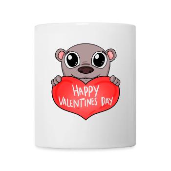 Ours de cœur de la Saint-Valentin - Mug blanc - blanc - Devant
