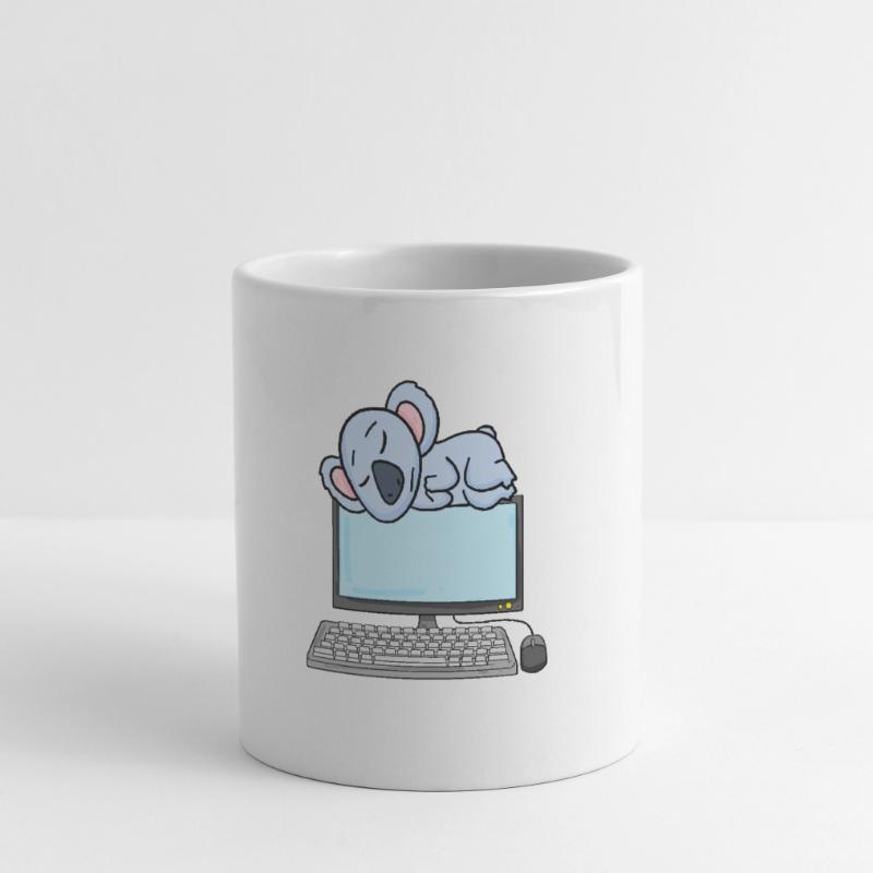 Koala Computer Nerd Programmeur Cadeau Mug blanc