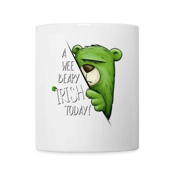A Wee Beary Irish Today Green Bear St Pattys Day - Mug - white - Front