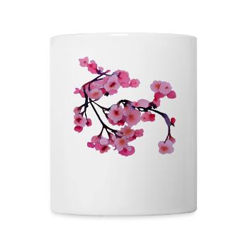 Kirschblüten Ast Japanische Kirschblüte sakura - Tasse - Weiß - Vorne