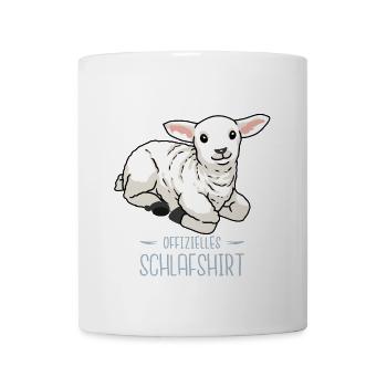Schaf Schafe Guten Nacht schlafen Kinder Baby Lamm - Tasse - Weiß - Vorne