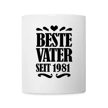 Bester Vater seit 1981 - Tasse - Weiß - Vorne