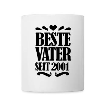 Bester Vater seit 2001 - Tasse - Weiß - Vorne